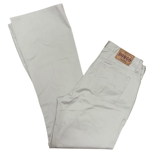 BONGO Denim - Vintage Y2K BONGO 1982 Flare Jeans Cream Tan High Rise Bootcut Sz 11 (31x32)